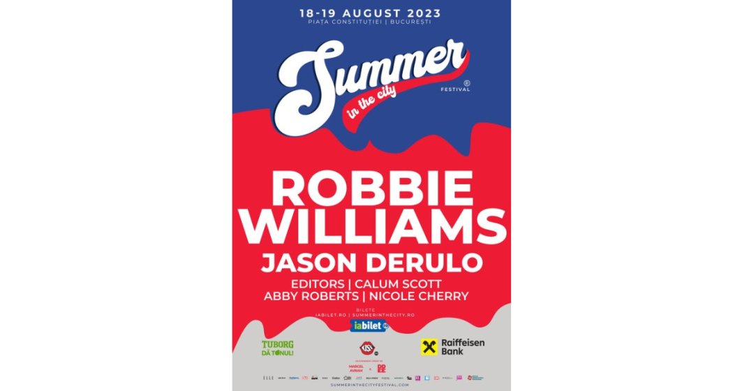 Robbie Williams, un concert de neratat la Summer in the City, 18-19 august, Piata Constitutiei!