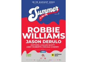 Robbie Williams, un concert de neratat la Summer in the City, 18-19 august,...