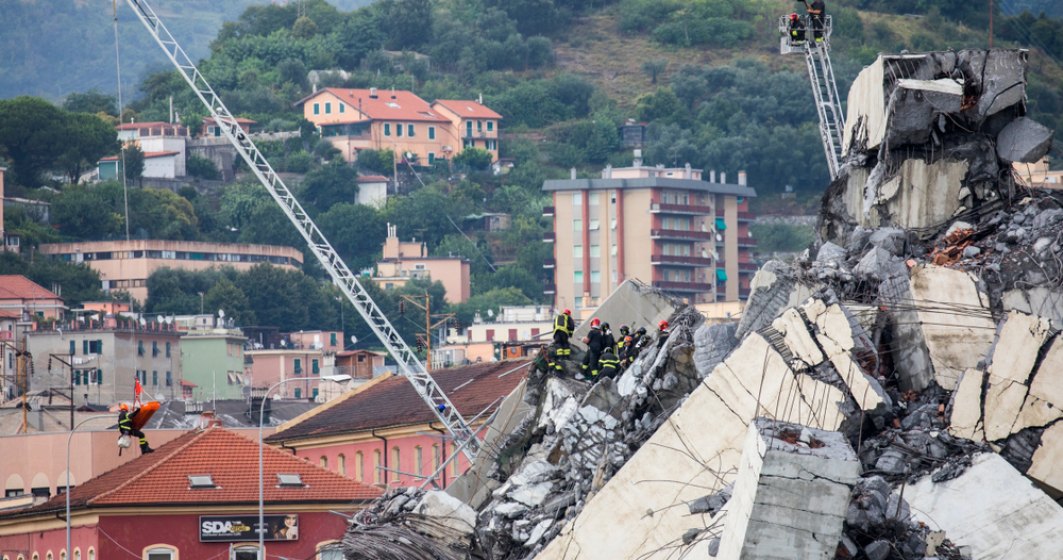 Pod prabusit la Genova: Operatiunile de cautare s-au incheiat, bilantul oficial este de 43 de morti
