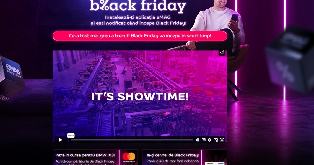 LIVE TEXT eMAG Black Friday 2022: ora de start a evenimentului, ce reduceri sunt și ce vânzări înregistrează retailerul online