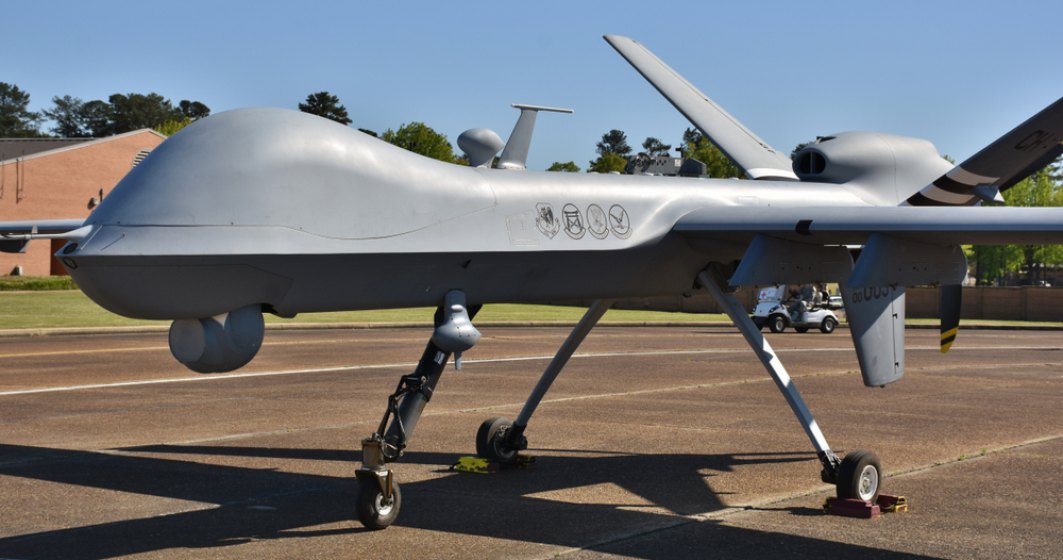 O dronă americană Reaper a fost interceptată și doborâtă deasupra Mării Negre de avioane rusești