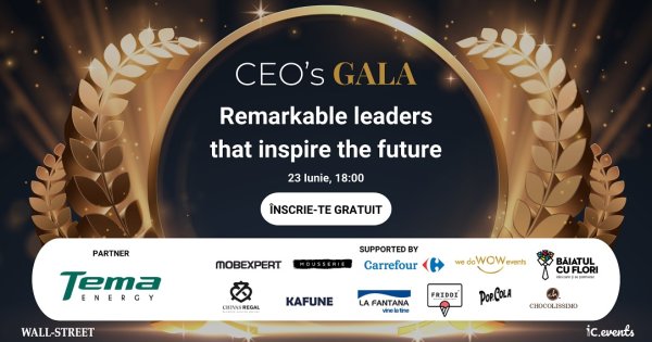 Wall-street.ro CEO’s Gala: Fii alături de noi pentru a-i cunoaște pe cei 10...