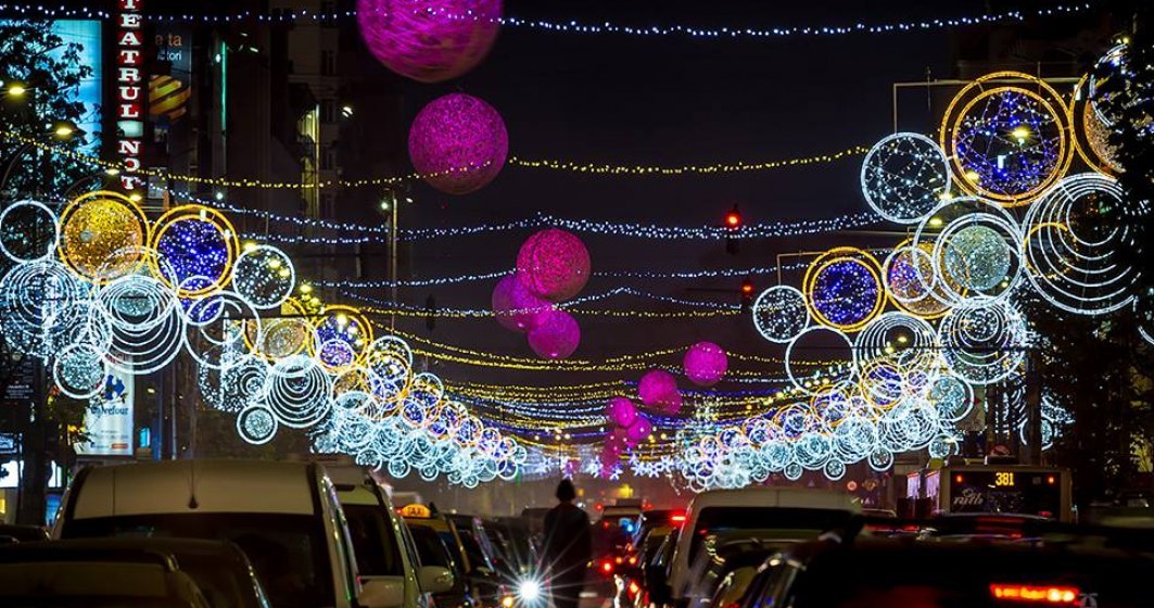Iluminatul festiv de Craciun: Primaria Municipiului Bucuresti, fruntasa la cheltuielile pentru luminite