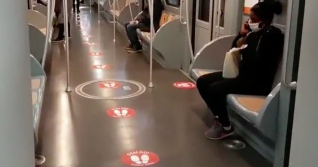 Măsuri luate în Italia pentru a asigura distanța în metrou între călători