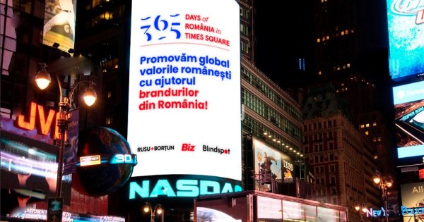 Brandurile și valorile românești vor invada Times Square timp de 365 de zile...