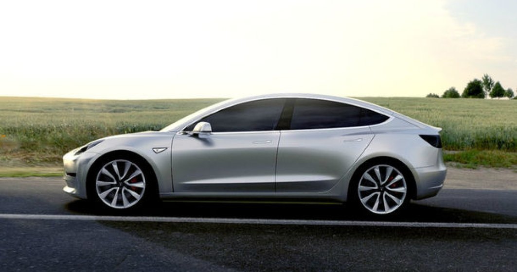 Primele detalii tehnice despre Tesla Model 3: autonomie de 350 km, 5.6 secunde pentru 0-96 km/h