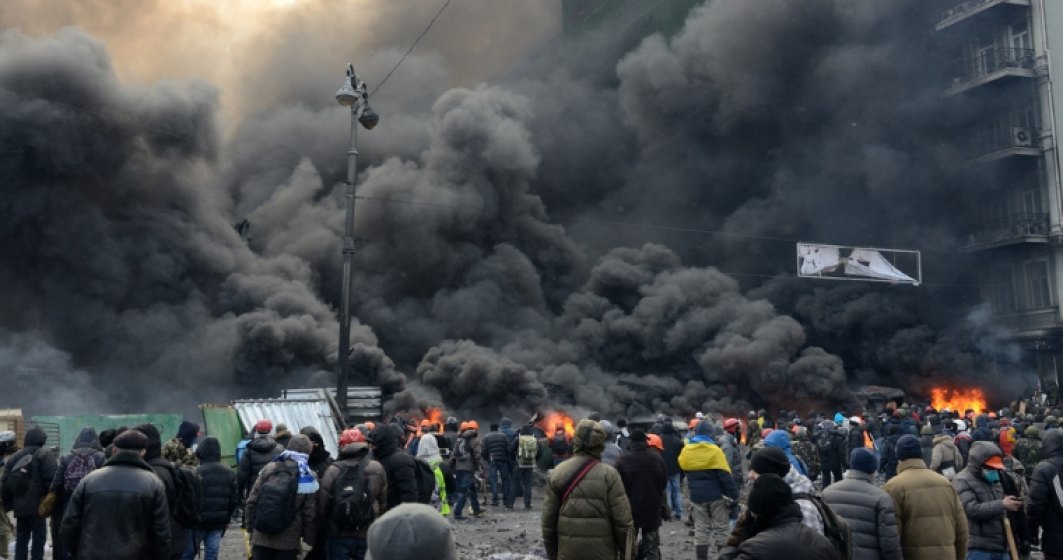 Confruntari intre politie si manifestanti Kiev: Cel putin 10 raniti si 50 de arestari