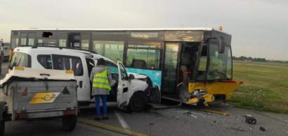 CNAB: Patru persoane au fost ranite intr-un accident pe Aeroportul Otopeni....