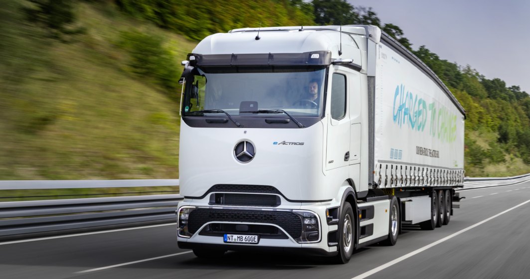 Mercedes-Benz a prezentat un camion electric cu design neobișnuit și autonomie de 500 km
