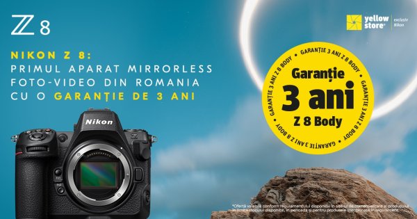 Nikon Z 8 - primul aparat foto-video mirrorless din România cu o garanție de...