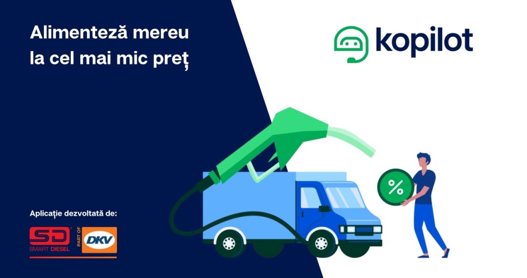 Smart Diesel part of DKV Mobility a lansat Kopilot, prima aplicație din România care îți garantează că vei alimenta mereu la cel mai mic preț
