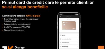 Orange Money lansează un card de credit ce oferă 3% cashback la orice plată...