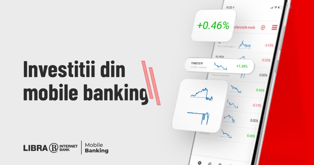 Libra Internet Bank, premieră pentru banking-ul românesc: clienții vor putea tranzacționa acțiuni pe TradeVille direct din aplicația de mobile banking