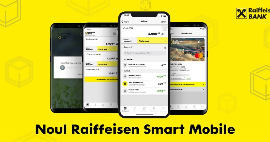 Raiffeisen Bank si-a lansat noile aplicatii de mobile banking si Internet banking
