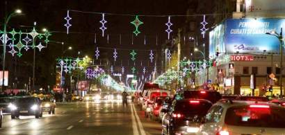 Iluminatul festiv al Capitalei, aprins vineri seara: 9 milioane de beculete...
