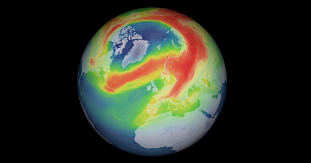Gaură în stratul de ozon, de trei ori mai mare decât Groenlanda, deschisă deasupra Polului Nord
