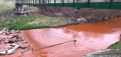 Apele Române | Alertă de plouare: Un râu din din Bihor a devenit roșu
