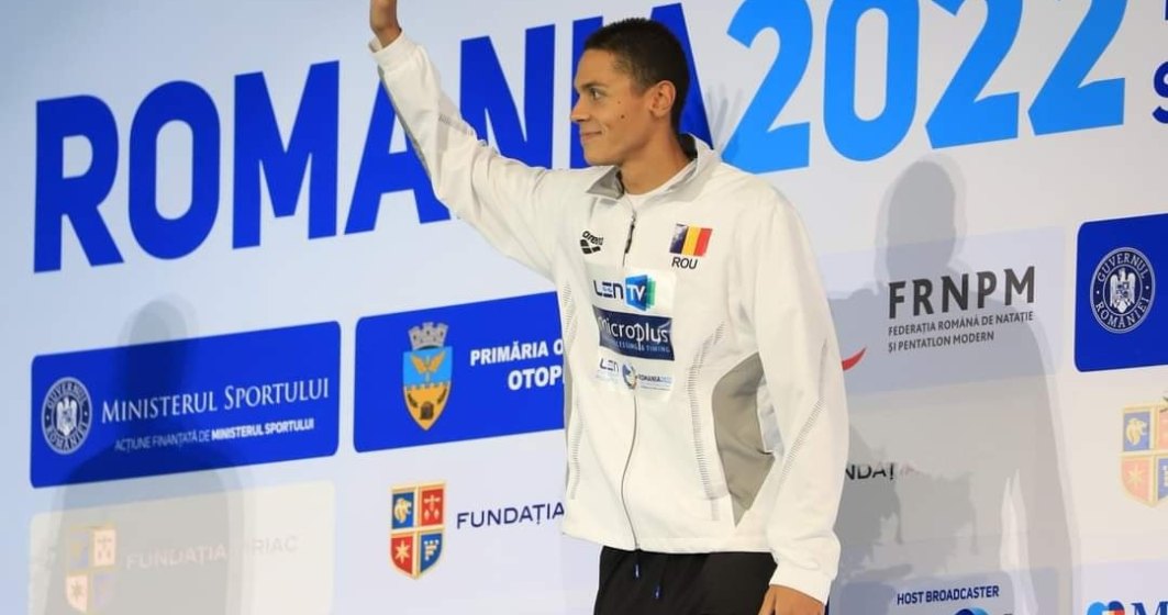 David Popovici a obținut cea de-a patra medalie de aur, în finala probei de 100 m liber