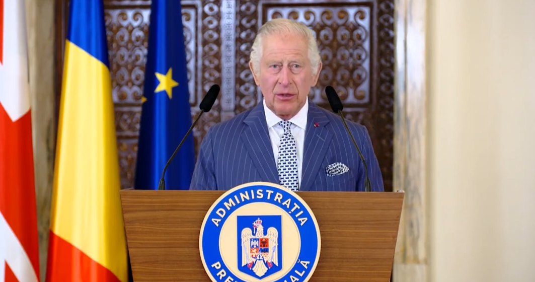 Regele Charles al III-lea a recitat din Eminescu la Palatul Cotroceni: Țara de glorii, țară de dor