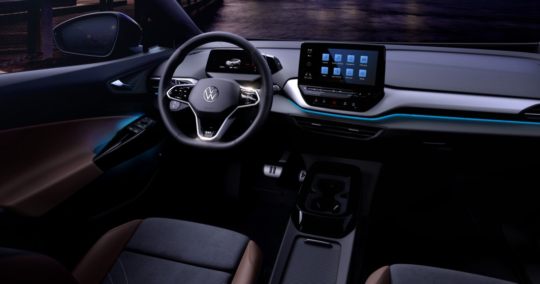Așa arată interiorul Volkswagen ID.4. Primele poze oficiale cu interiorul SUV-ului electric