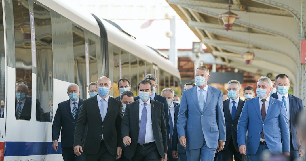 Iohannis a testat garnitura de tren de pe ruta Gara de Nord - Aeroportul Henri Coandă