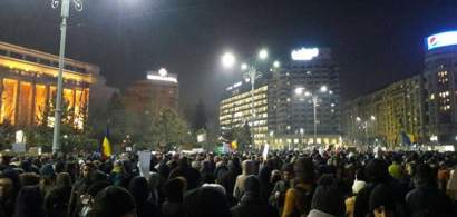 A 11-a zi de proteste a scos in Piata Victoriei peste 6.000 de manifestanti