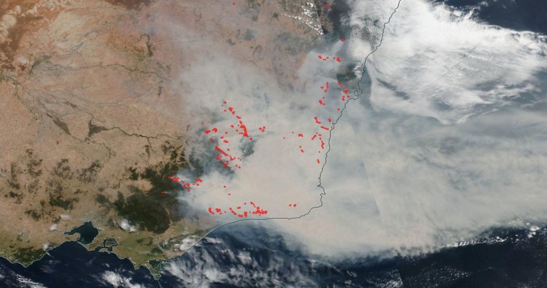 Imaginea saptamanii: Incendiile din Australia, vazute din spatiu