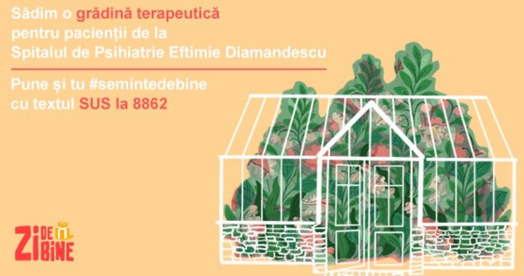 Asociația Zi de Bine construiește o grădină terapeutică pentru 200 de pacienți de la Spitalul de Psihiatrie Eftimie Diamandescu