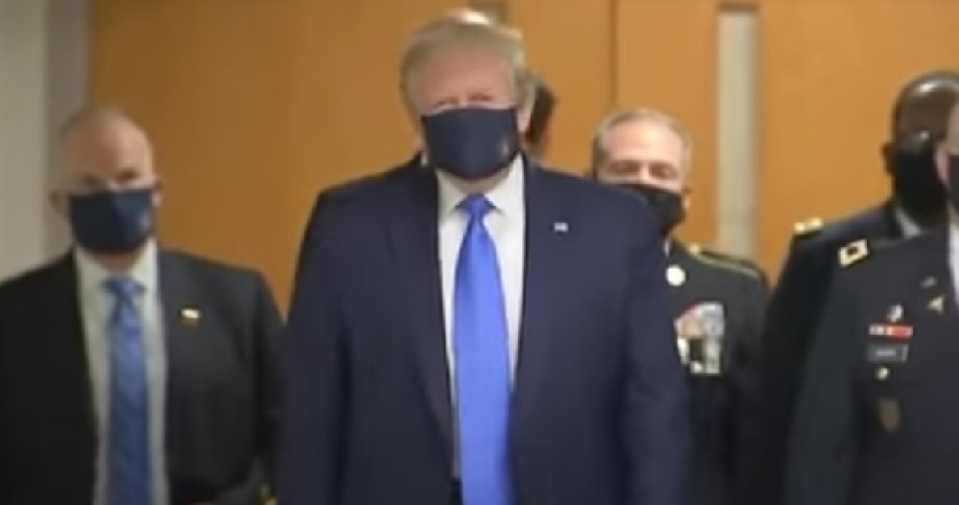 Donald Trump poartă în premieră mască în public, în vizită la militari americani răniţi pe front - VIDEO