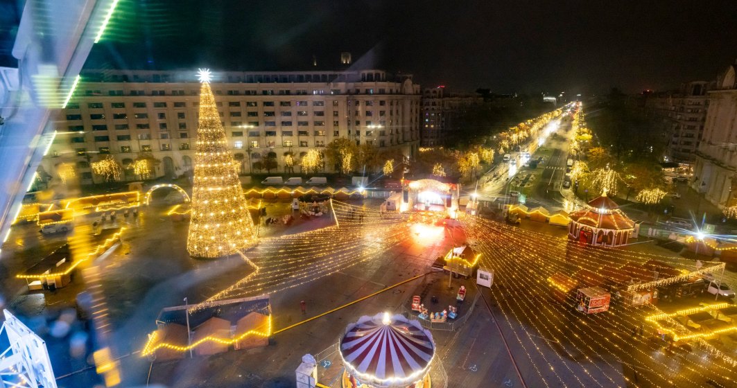 VIDEO | Au fost aprinse luminile de sărbători în București. Primăria a cumpărat instalaţii în valoare de 5 milioane lei