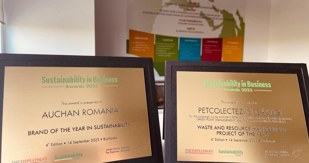 Auchan România, desemnat și în 2023 Brandul Anului în Sustenabilitate în cadrul galei Sustainability in Business