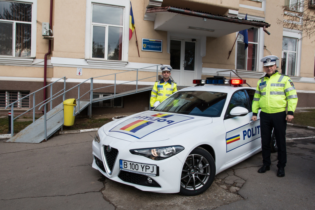 Politia Rutiera Ilfov a primit un autoturism Alfa Romeo Giulia pentru 1 an