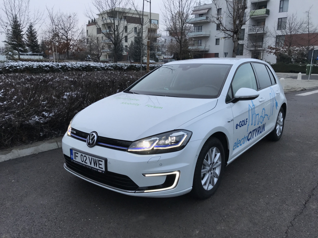 Test drive cu Volkswagen e-Golf facelift: autonomia scade puternic iarna, la zero grade