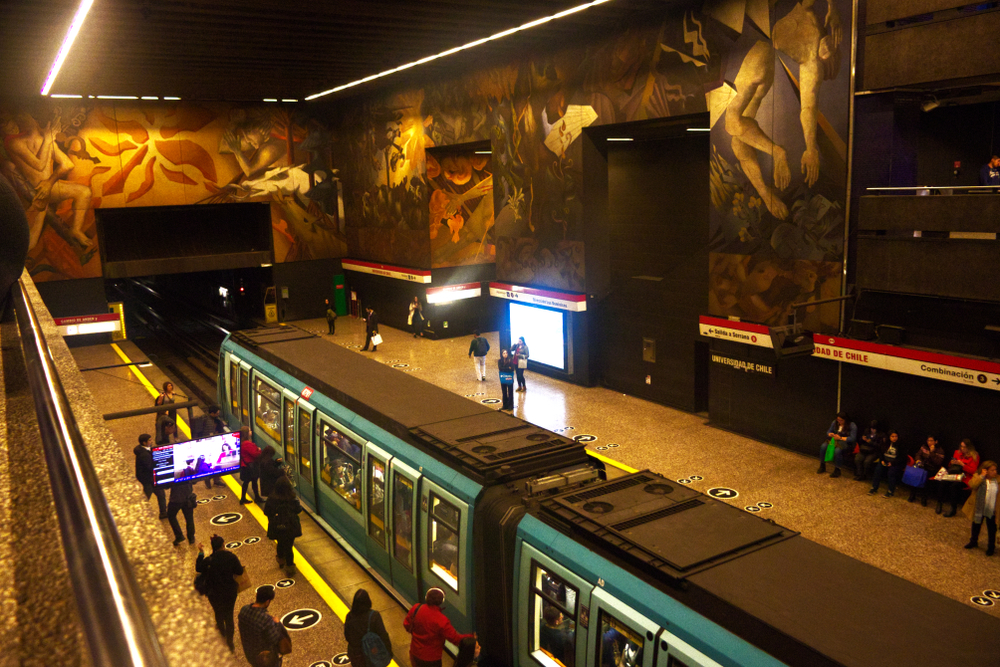 Universidad de Chile Metro Station, Santiago, Chile