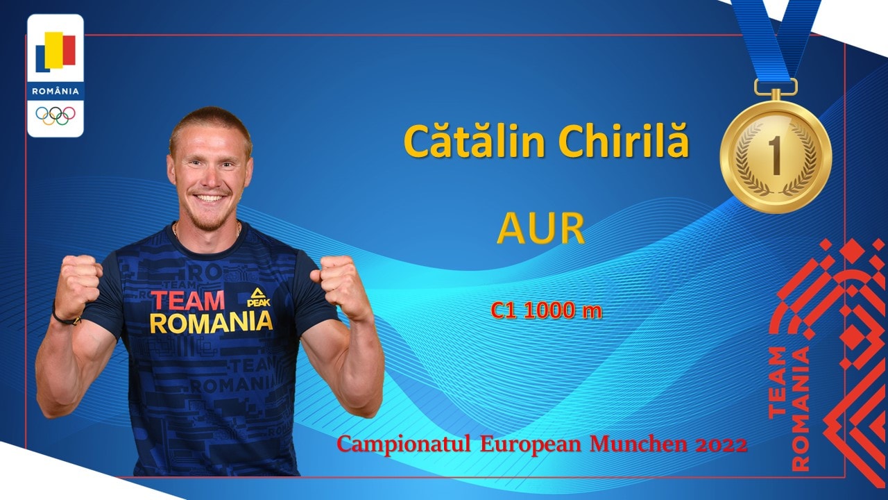 Cătălin Chirilă - aur la canoe simplu 1000 m la Campionatele de la Munchen