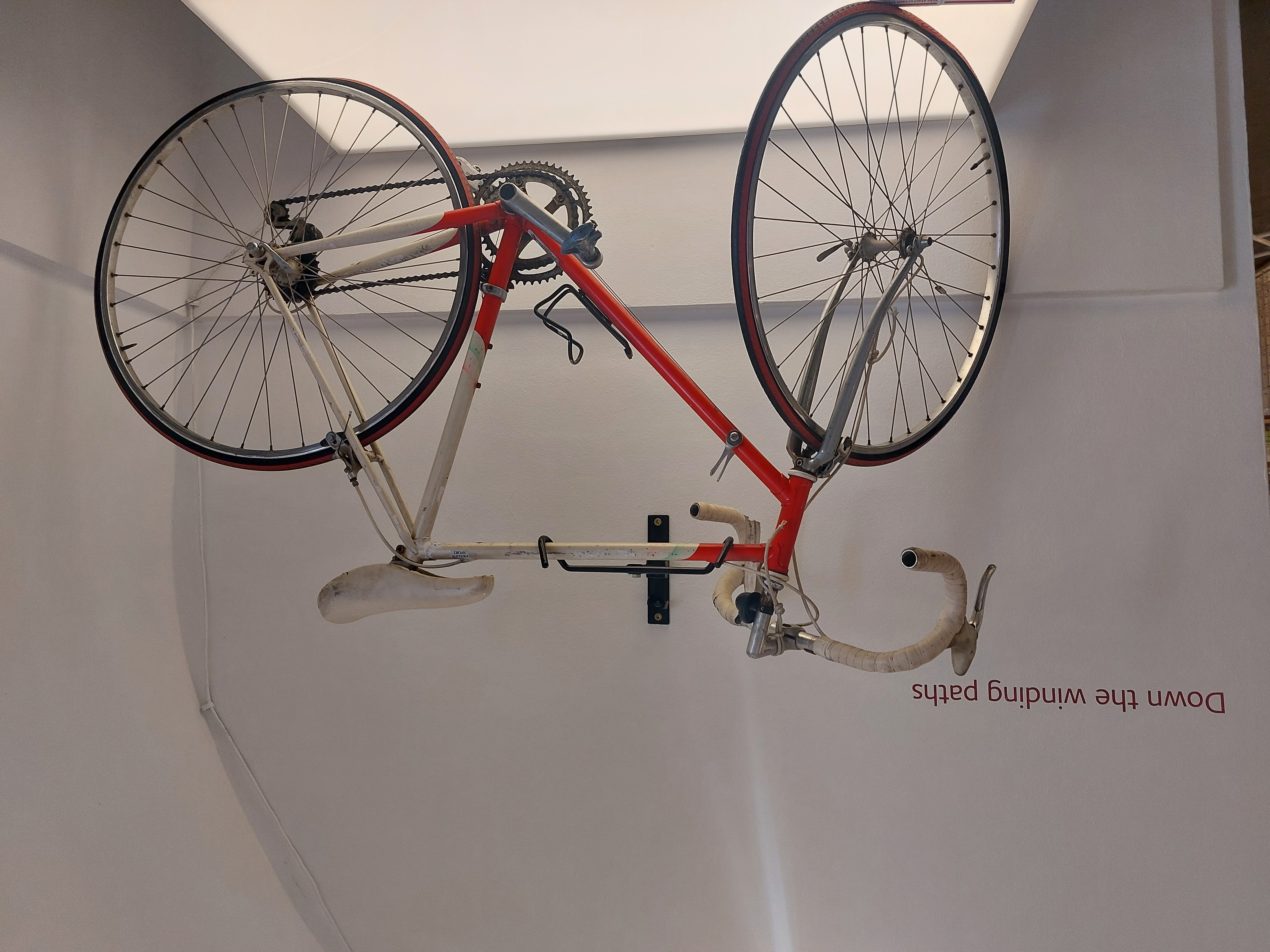 O bicicletă roșie de curse foarte veche: 16 ani de relație