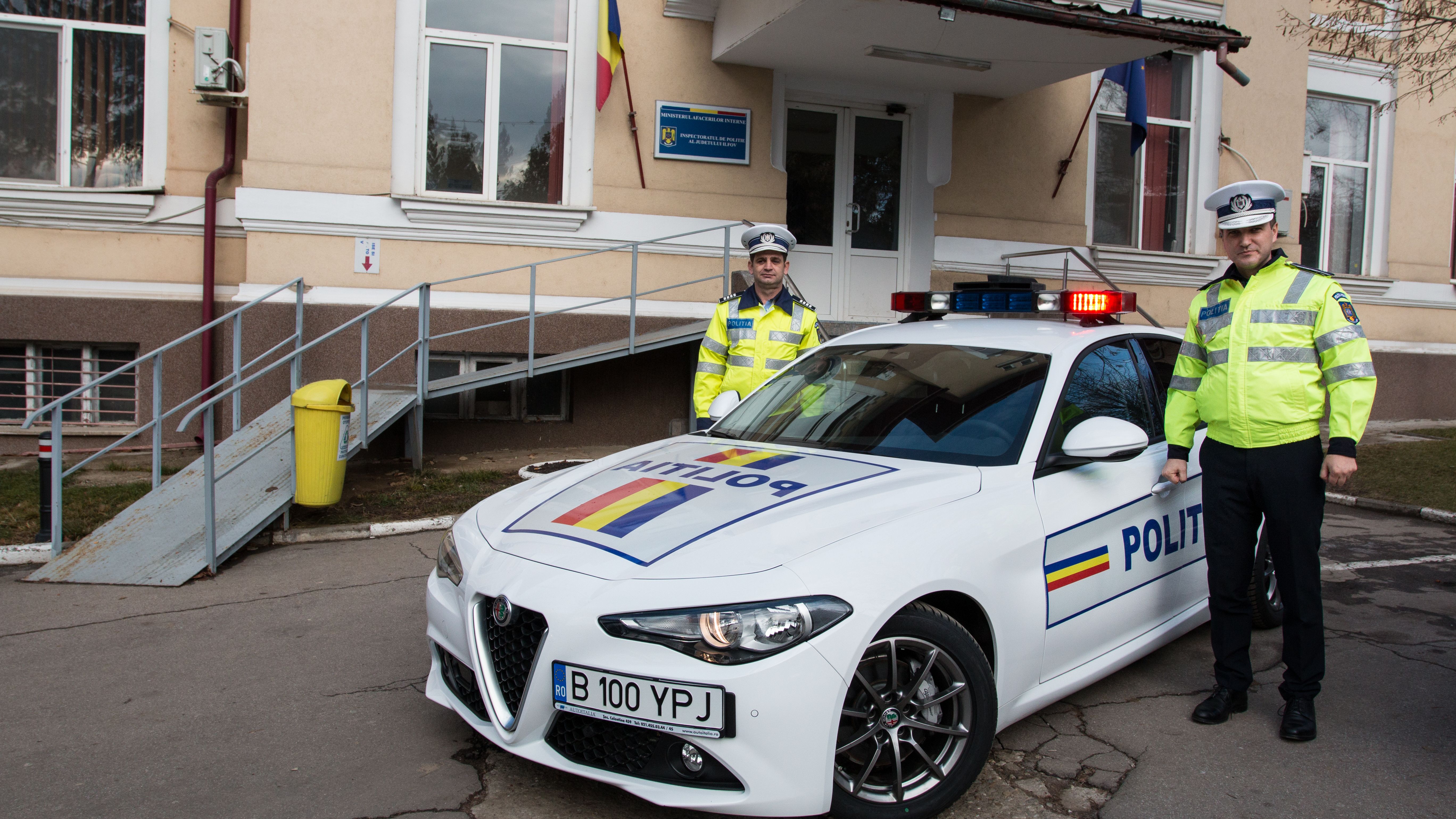 Politia Rutiera Ilfov a primit un autoturism Alfa Romeo Giulia pentru 1 an
