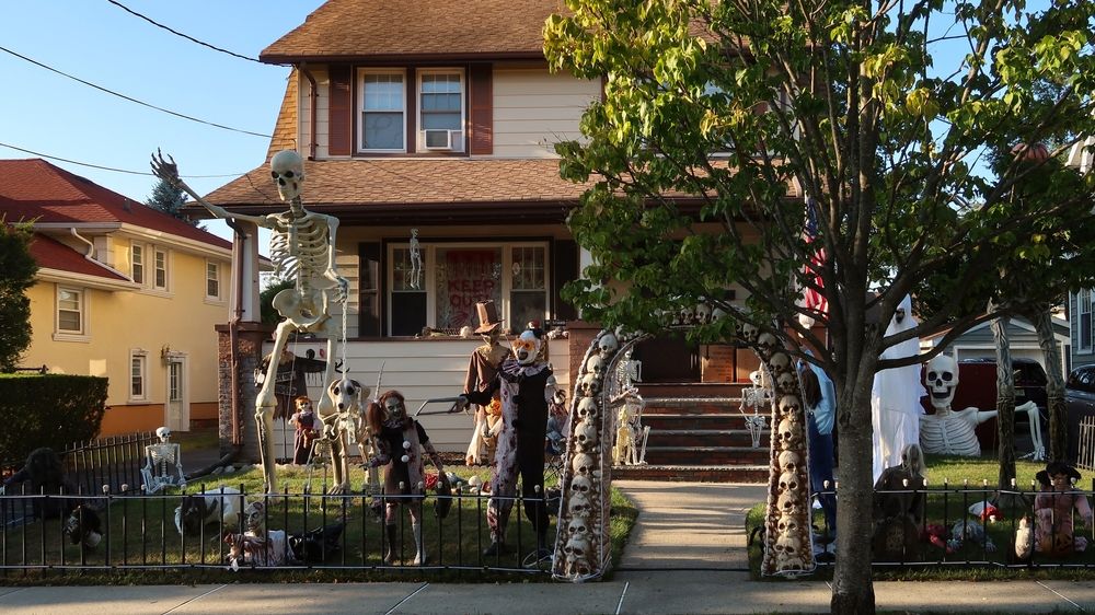 casa decorata de Halloween