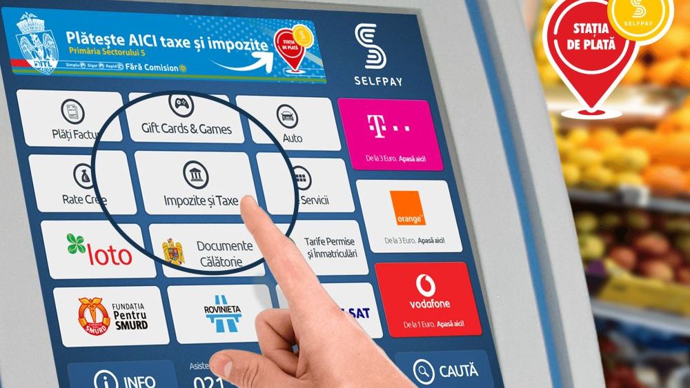 Mai mult de 100.000 de români au ales să-și plătească taxele și impozitele prin stațiile SelfPay, în primele 2 luni din an