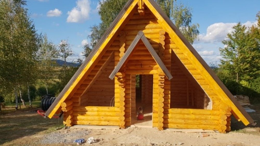 (P) Casele din busteni rotunzi cu lemn de pin finlandez din ce in ce mai populare
