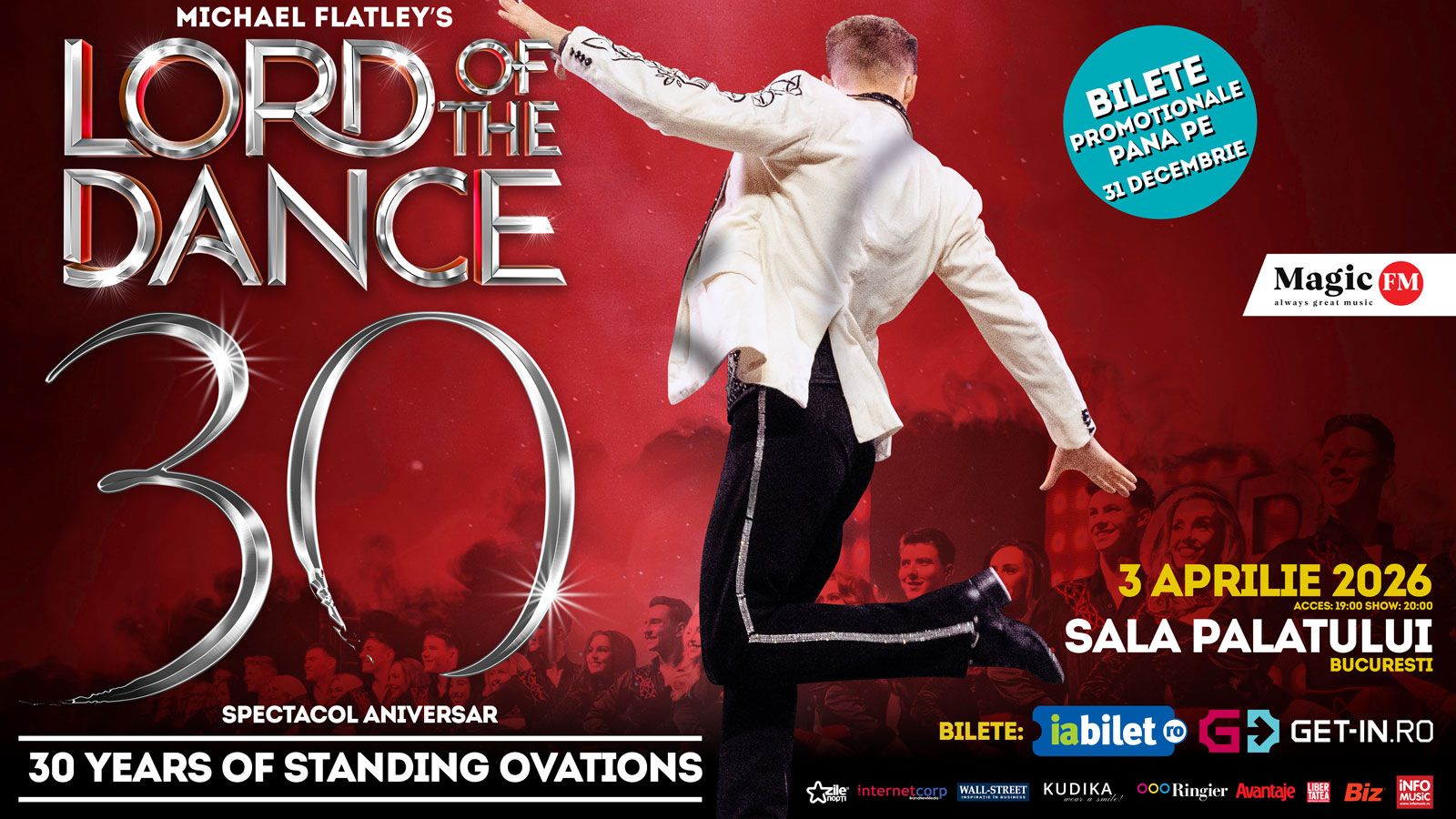 Spectacolul-fenomen „Lord of the Dance”, 30 de ani de magie irlandeză: show-uri la Cluj și București, în aprilie 2026