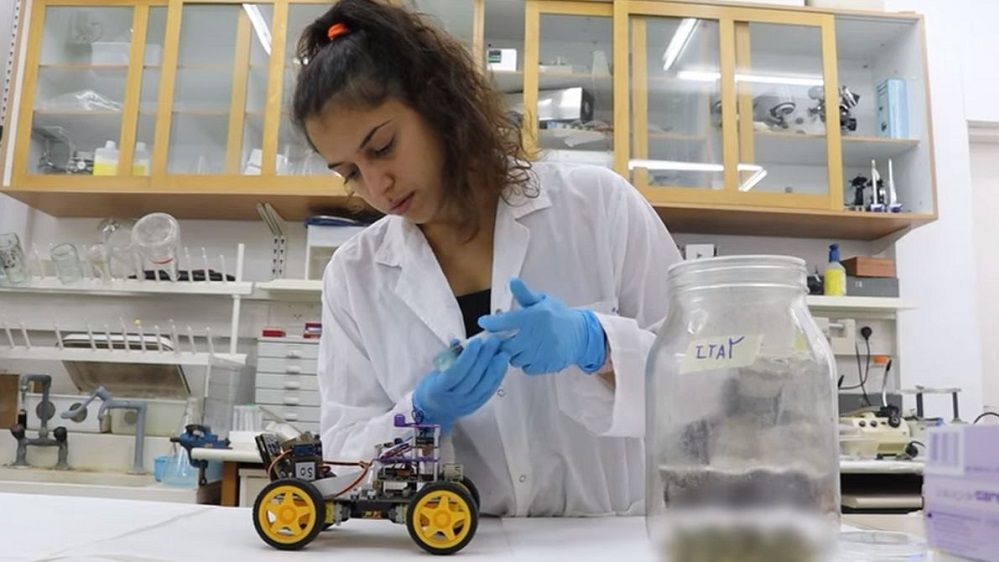 O echipă de cercetători a creat un robot „adulmecător” bio-hibrid, cu antene de lăcustă