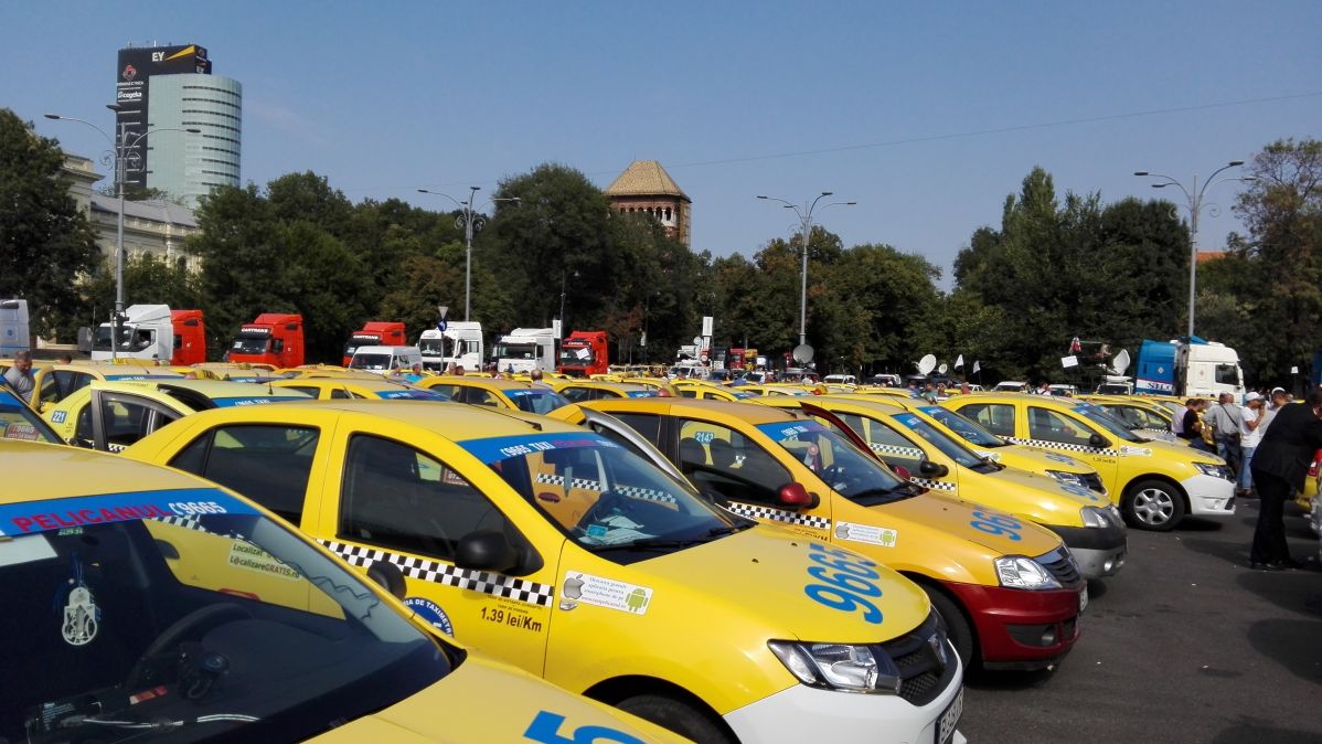 Dupa incidentele din 10 august, si taximetristii se revolta impotriva PSD