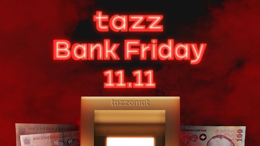 Ce este Tazz "Bank" Friday, campania în care poți comanda vouchere de 100 de lei cu prețuri pornind de la 20 de lei