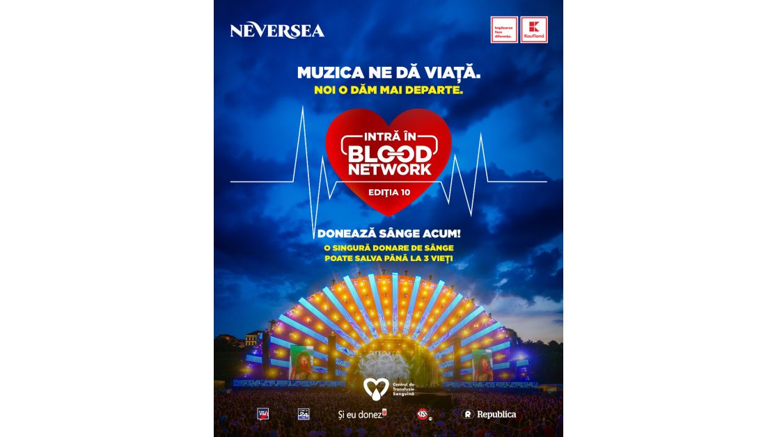 ÎNCEPE CAMPANIA BLOOD NETWORK SALVEAZĂ O VIAȚĂ, DONEAZĂ SÂNGE ȘI MERGI GRATUIT LA UNTOLD SAU NEVERSEA
