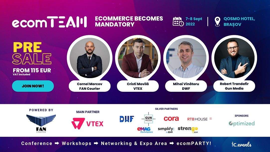 Tot ce trebuie să știi despre e-commerce: Vino la ecomTEAM 2022 pentru a afla cum să vinzi online mai bine