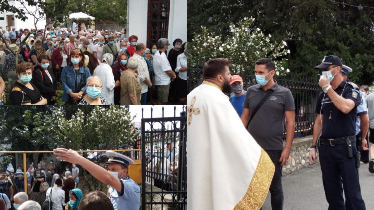 VIDEO Sute de oameni s-au înghesuit la o biserică pentru a primi pachete