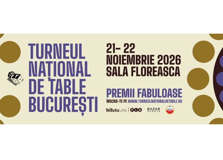 Peste 500 de participanți sunt așteptați la a II-a ediție a Turneului Național de Table!