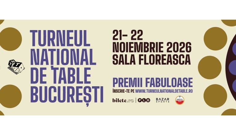 Peste 500 de participanți sunt așteptați la a II-a ediție a Turneului Național de Table!