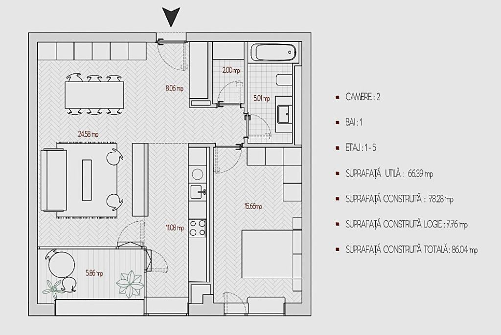 Cum arată un apartament nou cu două camere de 225.000 euro din centru Capitalei - Imagine 63